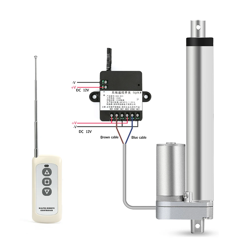 Пульт дистанционного управления RF + линейный привод 12 В Электрический