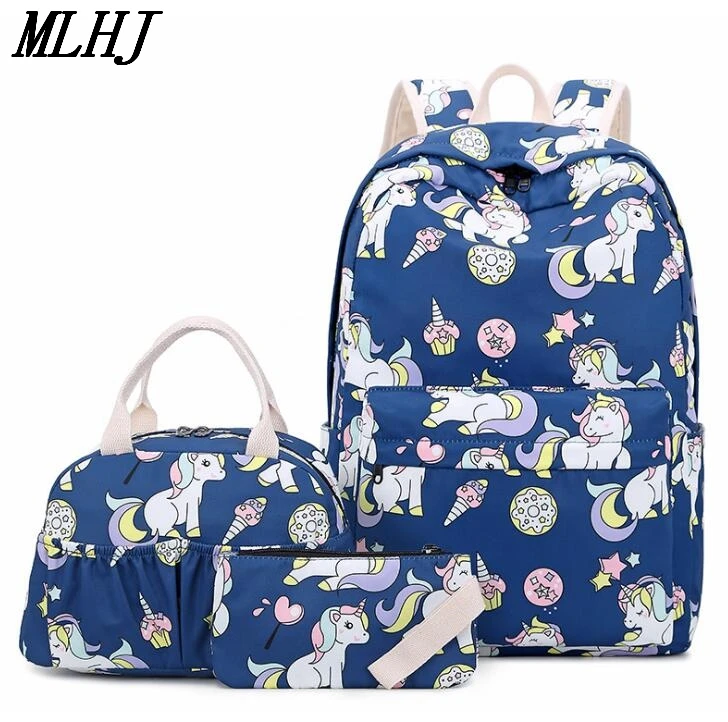 2019 3 комплекта школьные рюкзаки для девочек подростковый рюкзак с рисунком
