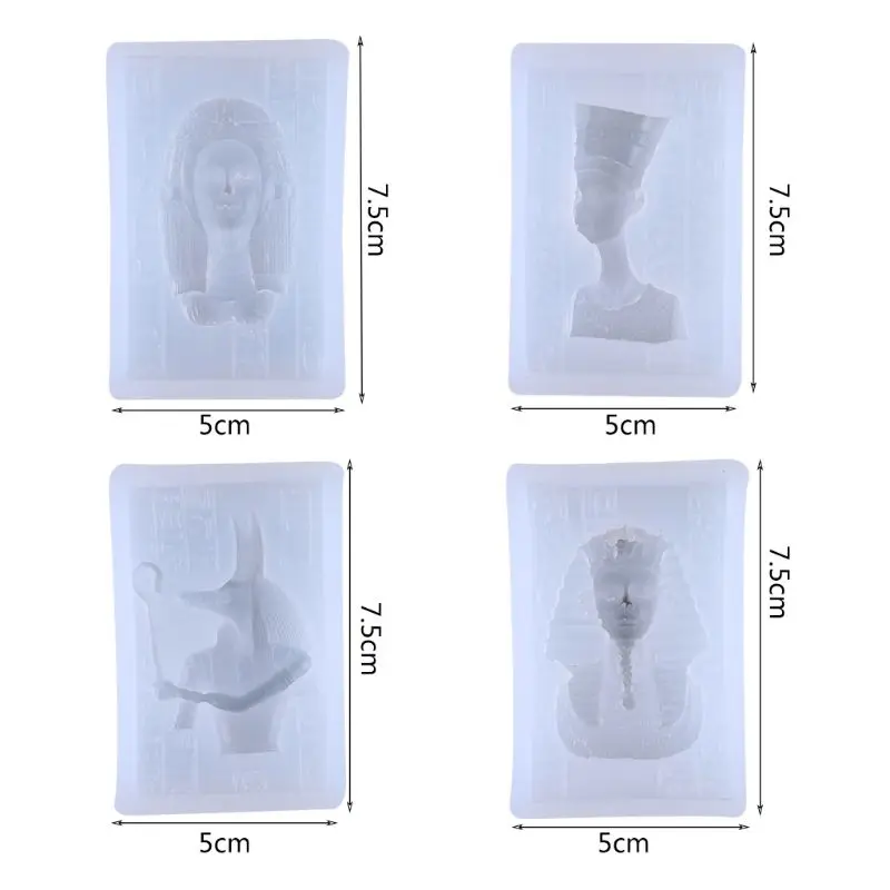 

Egyptian Pharaoh Head Portrait Silicone Mold DIY Craft Pendant Molds UV Epoxy Resin Fondant Mould