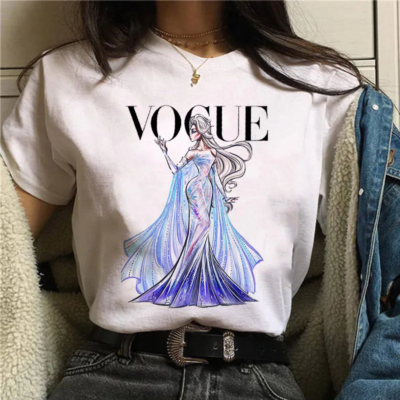 

2021 Summer Harajuku Aesthetic Female Tshirt Vogue Print Short Sleeve Tops Tees Fashion Casual Oversize Women Clothing T-shirts