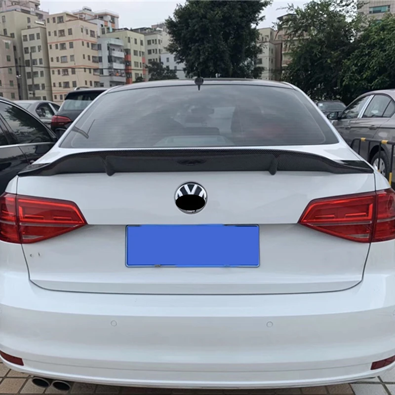 

Спойлер для Volkswagen Jetta Mk6 2012-2018 года, глянцевое углеродное волокно, R Стиль, заднее крыло, спортивные аксессуары, комплект корпуса