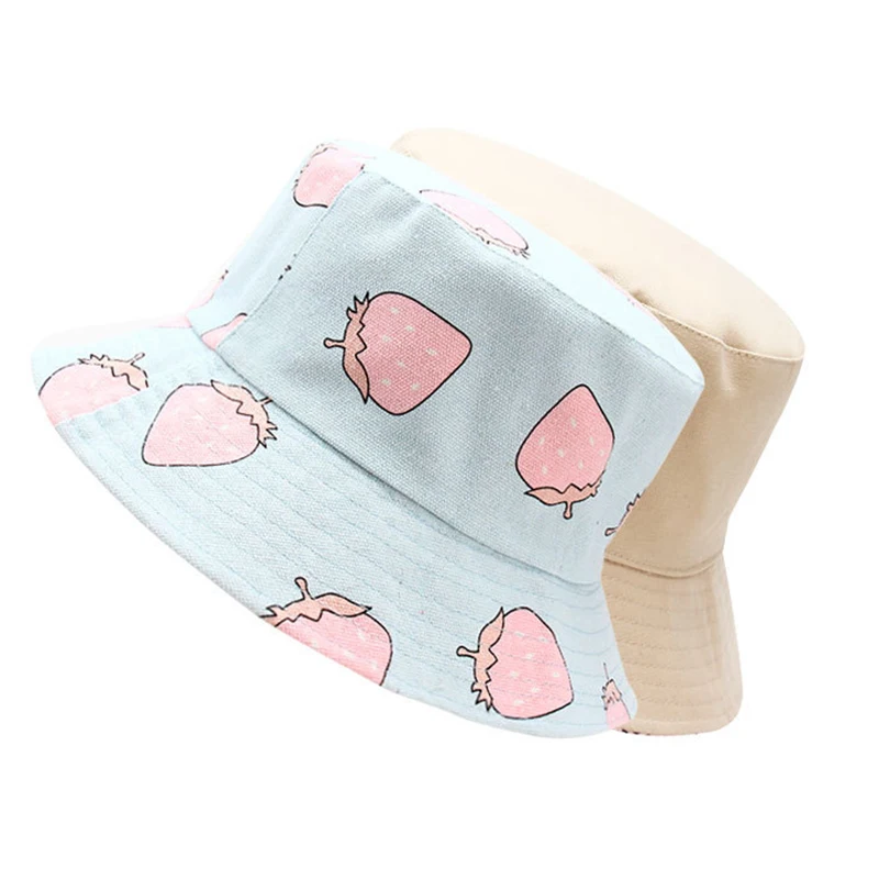 В стиле хип хоп с принтом фрукты ведро шляпа Для женщин мужская пара Летние