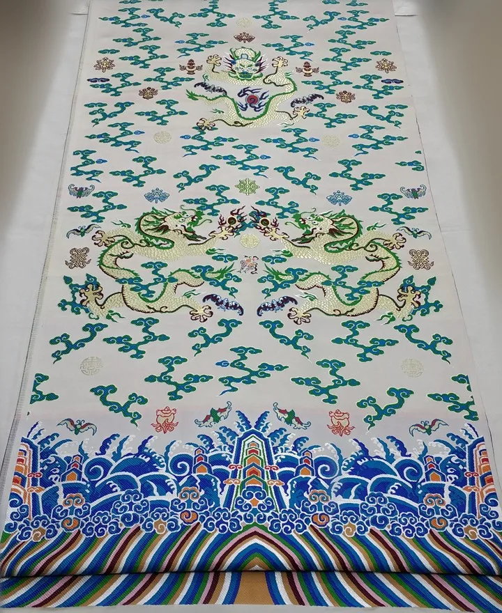 Подвеска дракон халат традиционная китайская куртка Cheongsam материал сценическое украшение прядильная ткань жаккардовая атласная парча ткань