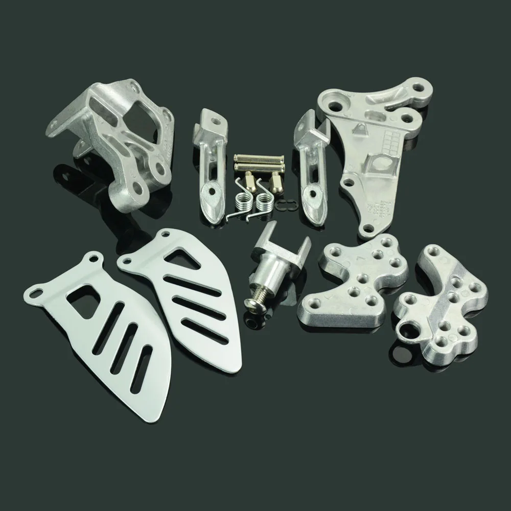 Мотоциклетная Передняя подножка мотоциклиста лежит педали и кронштейны