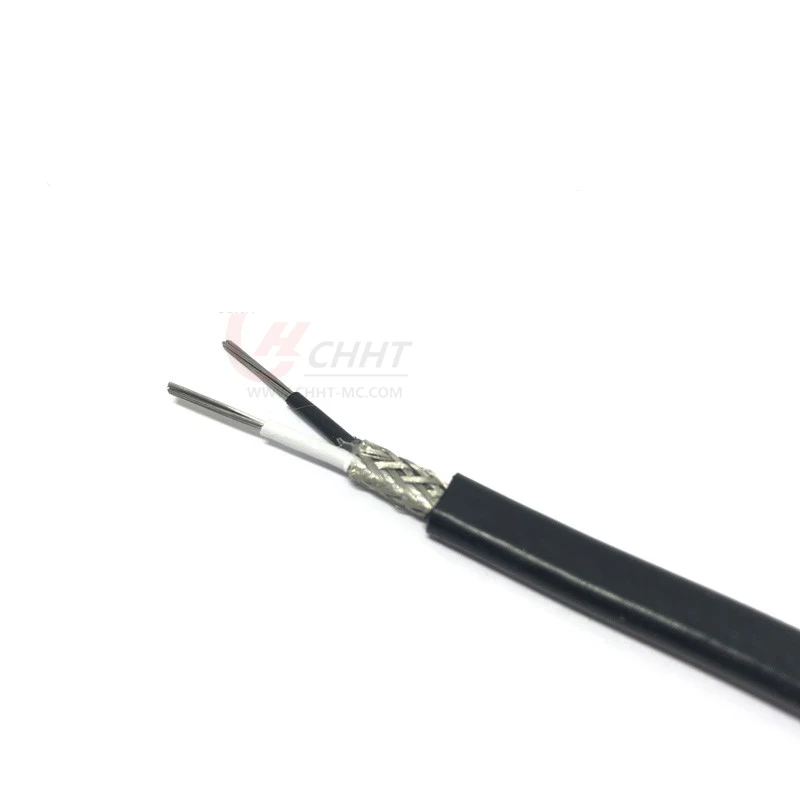 Черный изолированный ПВХ термопарный провод высококачественный электрический |