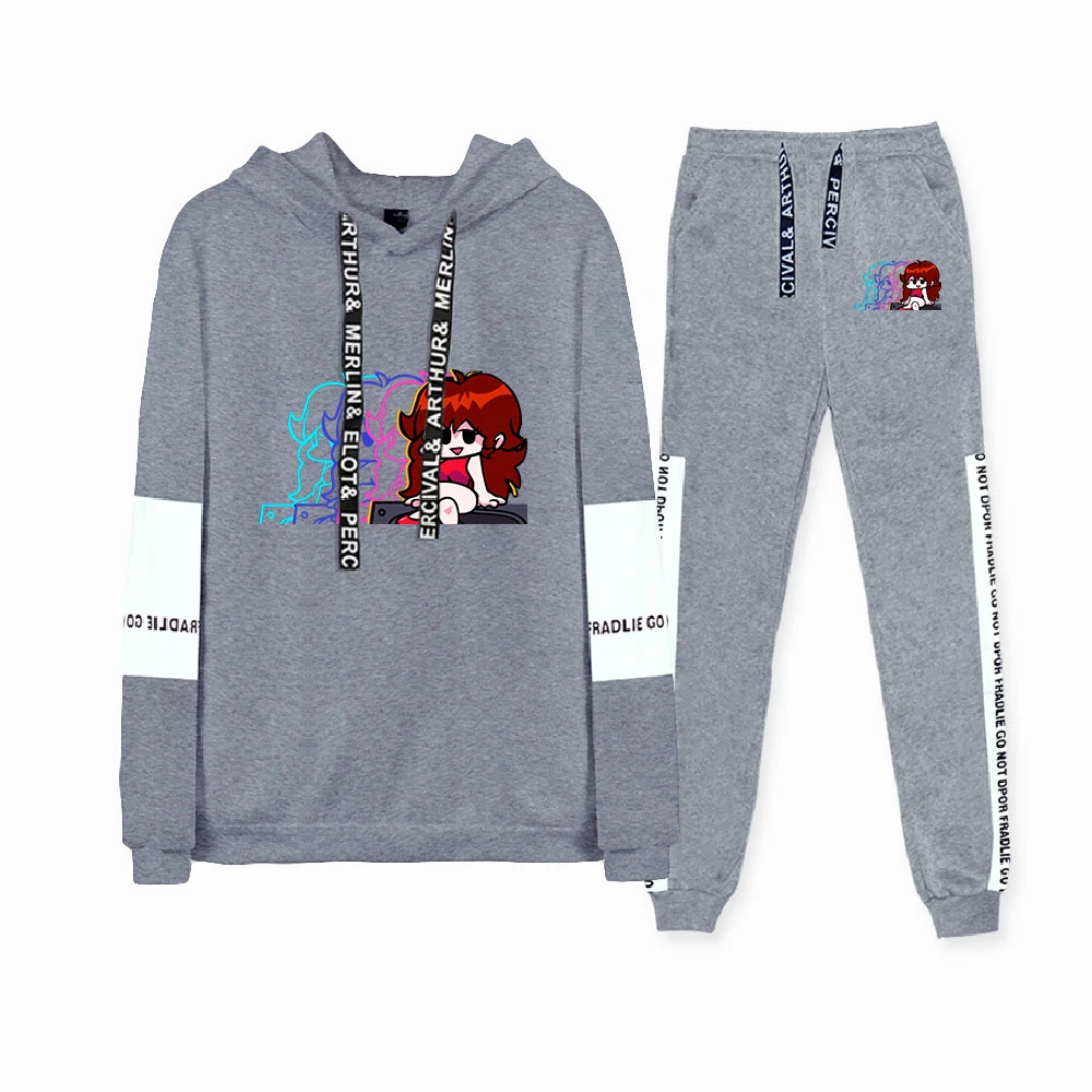 

friday night funkin cosplayPaint Suit Hoodies Sweater womens Sweatshirt+ jogger pants Ankle Banded Pant Two Piece Set girls set