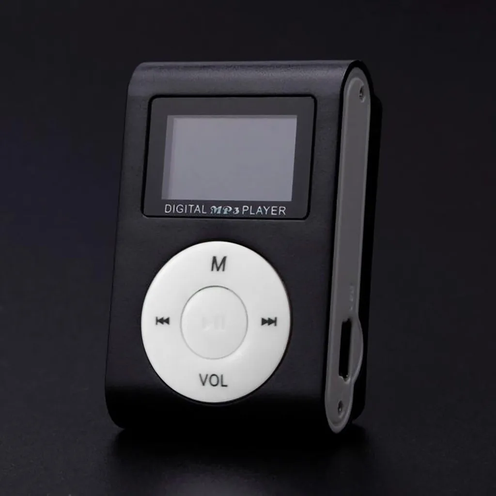 Мини USB Клип MP3-плеер ЖК-экран Поддержка 32 ГБ Micro SD TF карта динамик Стильный дизайн