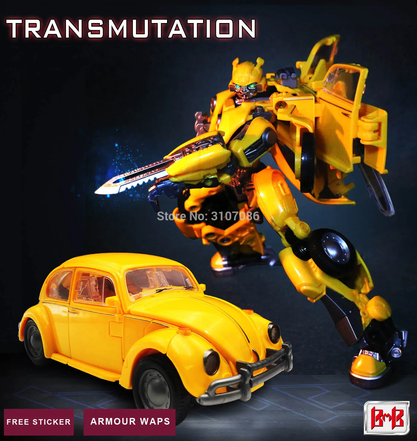 BMB Черная Мамба трансформер флэш-пчела оверсайз 21 см фильм режим воина