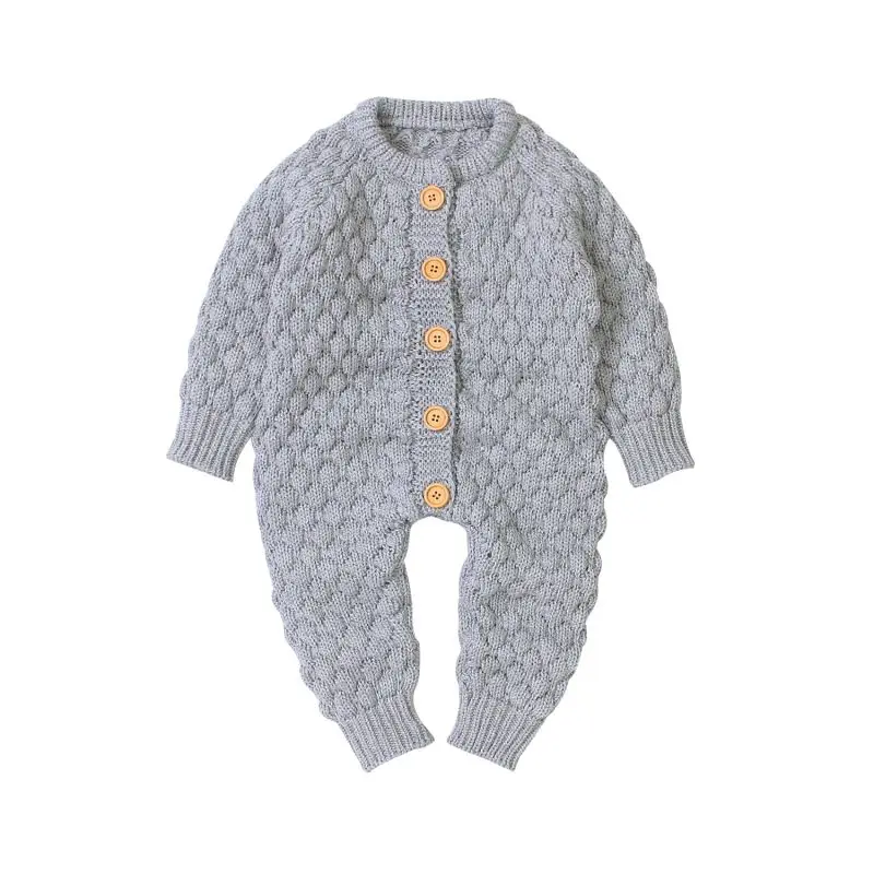 

Autumn Baby Romper Infant Girl Solid Rompers Girls knitted Jumpsuits Newborn Baby Boy Suspender Romper