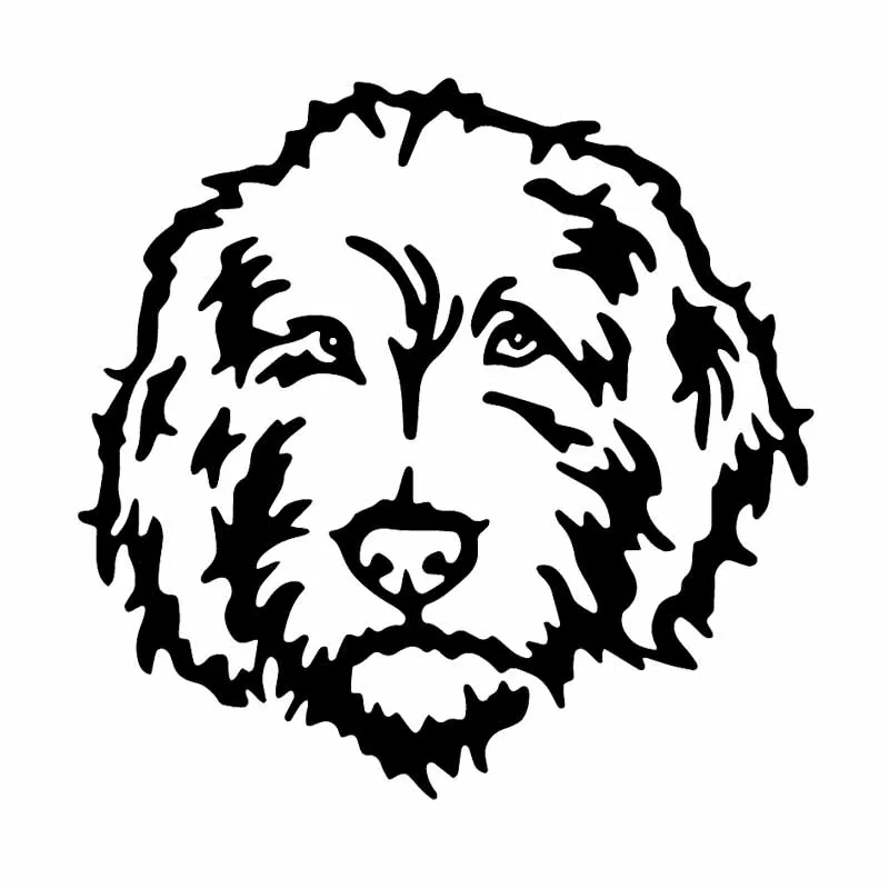 

Fun Animal Car Stickers PVC Decals for Labrador Windows Black/silver 15x14.7cm