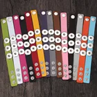 Браслет с тремя кнопками, ювелирные изделия, новый модный кожаный браслет 18 мм в стиле панк, широкие браслеты для женщин и мужчин