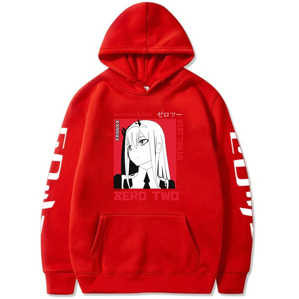

Anime Darling In The Franxx Hoodies Cosplay Zero Two Print Men Women Sweatshirt Oversized Loose Casual Pullovers Top 2021