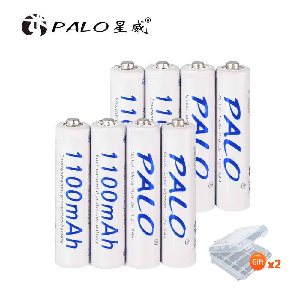 8pcs battery Palo Быстрая зарядка AA AAA C D зарядное устройство с ЖК-дисплеем USB быстрое зарядное устройство с 1,2 в Ni-MH AAA аккумуляторная батарея для игрушек mp4 - Цвет: 8pcs battery