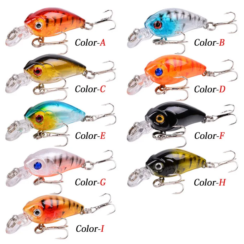 

1 PCS Minnow Fishing Lure 45mm 3.8g Crankbait Hard Bait Topwater Artificial Wobbler Bass Japan Fly Fishing Accessories