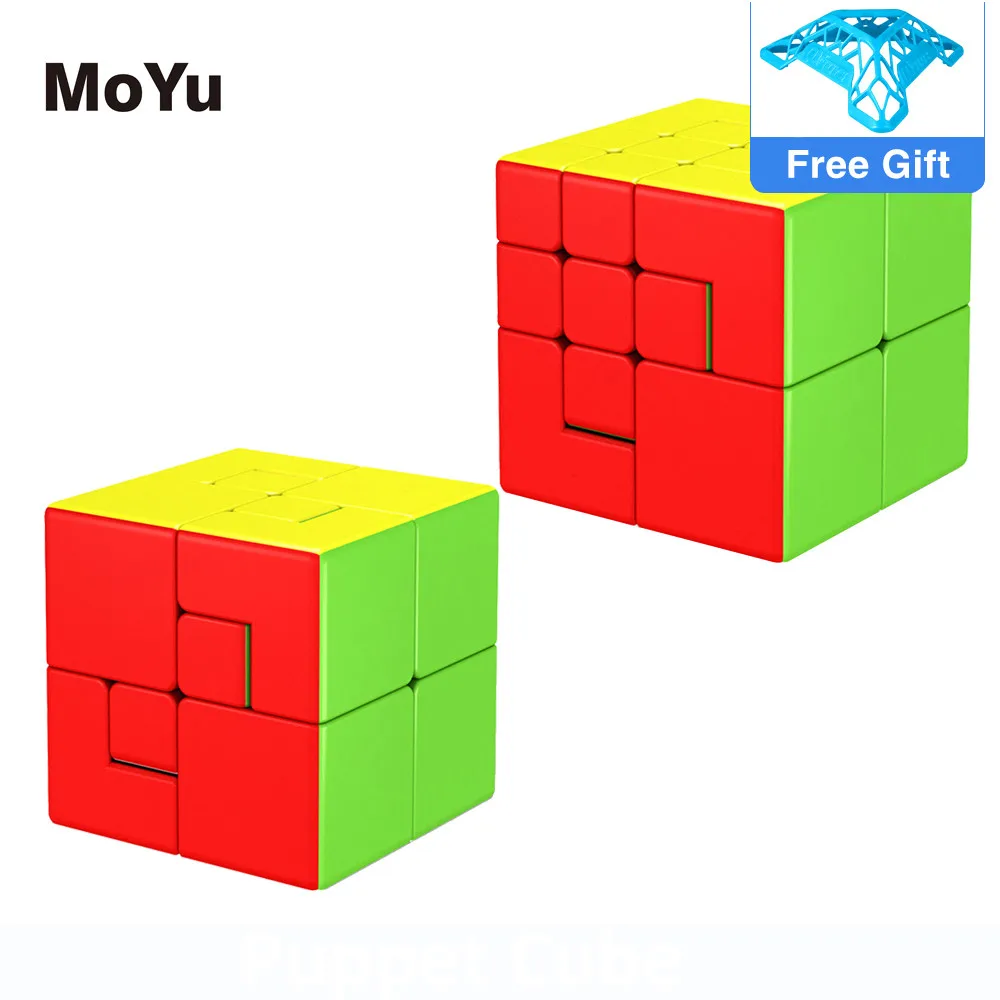 

MoYu MeiLong Magic Cubes 3x3x3 Puppet One Two Stickerless Cubing Classroom Puzzle 3x3 Puppet 1 2 Professional Educational Toy