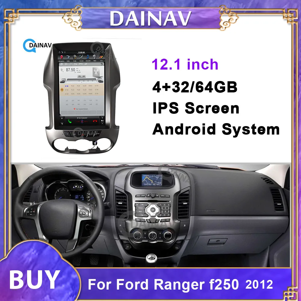 

12.1 inch HD screen Car Multimedia DVD Player FOR-Ford Ranger F250 2012 Telsa Style Car Stereo Radio GPS Navigation