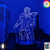 new anime 3d light fate stay night lancer for bedroom decor birthday gift manga fate stay night lancer led night lamp