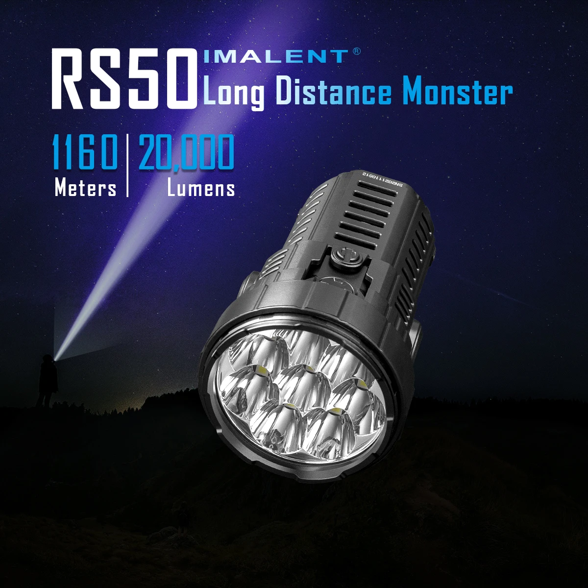 IMALENT RS50 High Bright Powerful Flashlight Professional Rechargeable Lantern Outdoor EDC Lighting Torch Power LED Flashlights