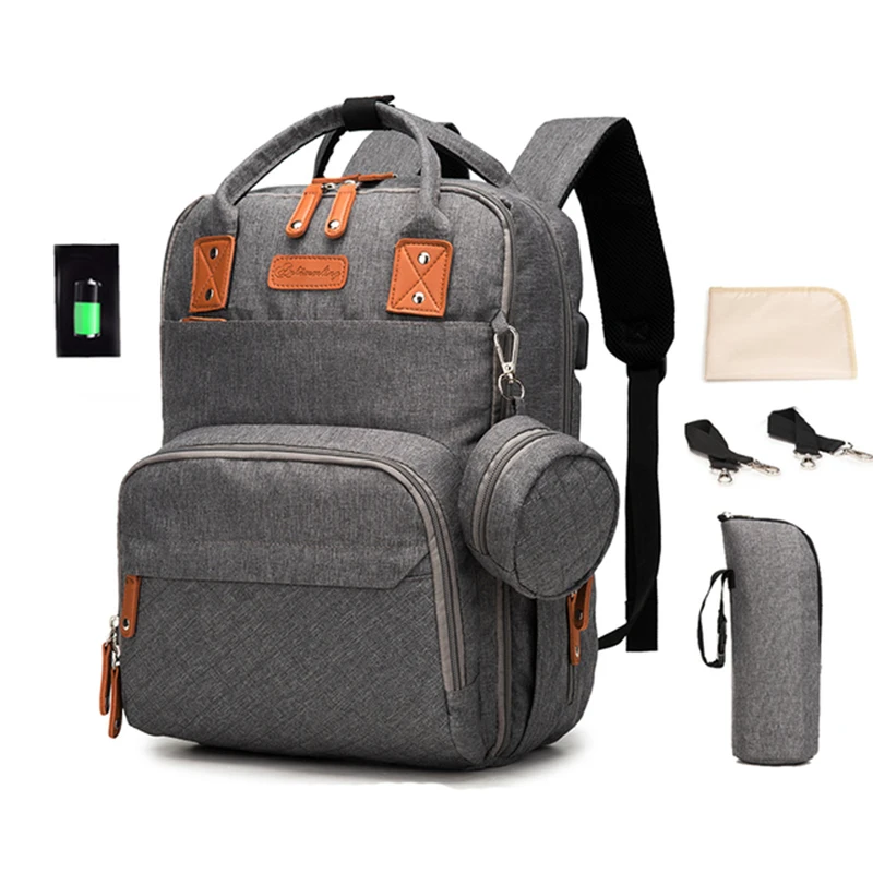 

Multifuncational Large Capacity USB Diaper Bag Backpack Organizer Bags Maternity Baby Bag For Mom Bags Stroller Diaper Bag