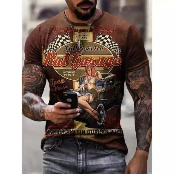 

American Style Fitness T Shirt Men Sports Muscle Short Sleeve Outdoor Travel Fashion T-shirt 3d Print Casual Men's Tops 2021 New