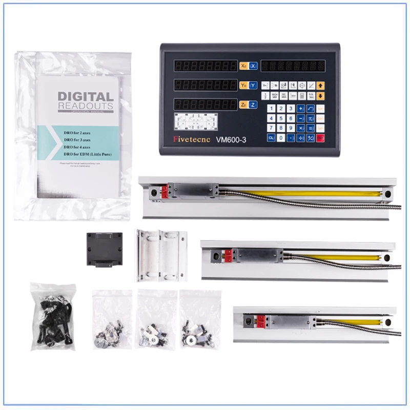 Фрезерный станок линейные весы Encolde и 3 оси цифровой индикации DRO полный