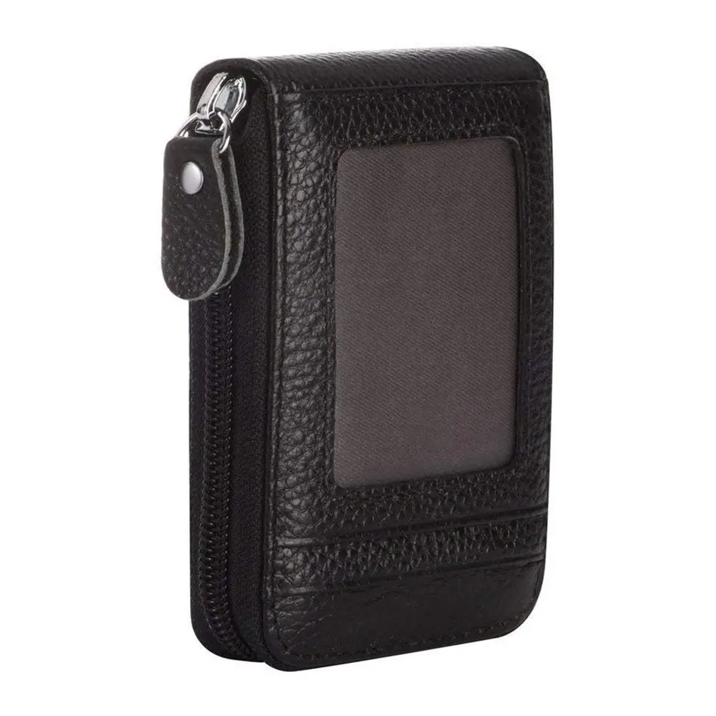 

Korean Women's Short Card Case Oil Leather Organ Card Case Vertical Version Practical And Beautiful Ladies Clutch