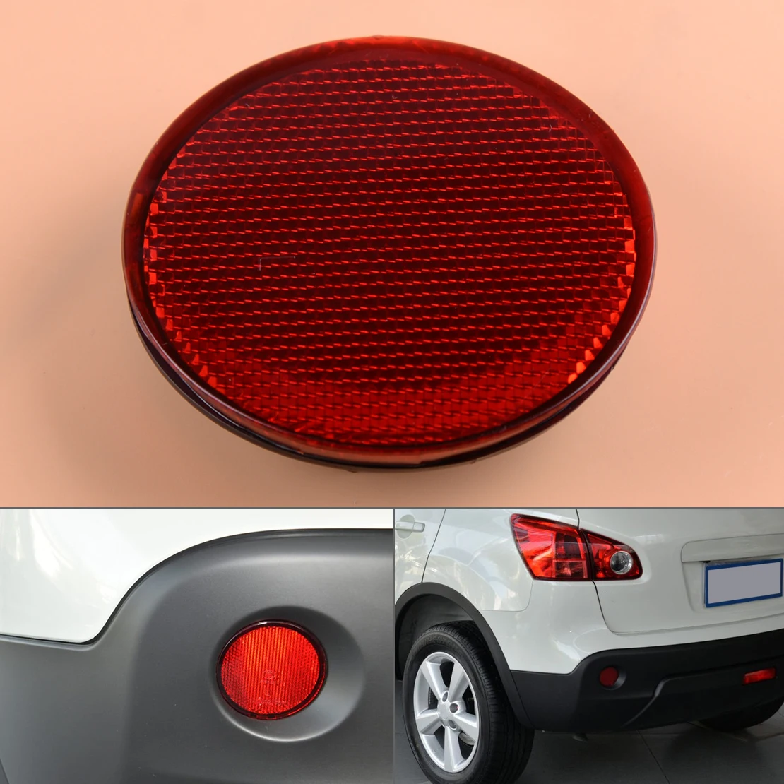 Красные левые отражатели для заднего бампера автомобиля DWCX светоотражающие
