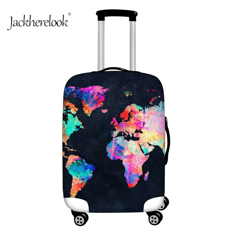Jackhereook карта мира Печать багажа пылезащитный чехол &quot18 30&quot дюймов чемодан