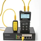 Многофункциональный сетевой тестер с ЖК-экраном, тестер с портом PoE, встроенный тестер напряжения и тока PoE с кабелем, тестер Ethernet