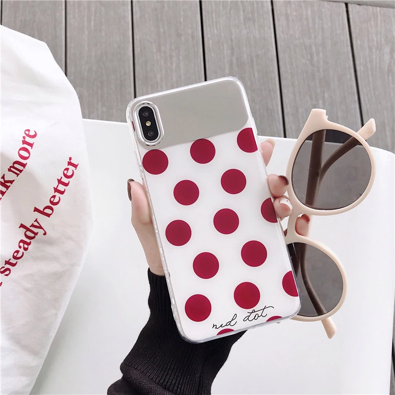 Зеркальный чехол для Iphone Xr 7 Xs Max роскошный мягкий с защитой от падения умный 2019 X 6s