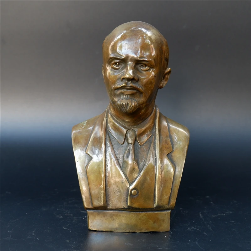 

[Crafts] Soviet union Great Communist Lenin Bust Bronze Statue model home decoration room table ornaments Bar office decoration
