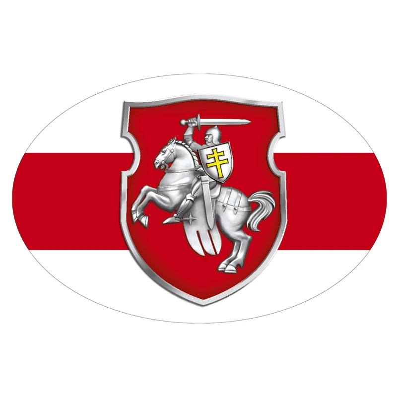 Фото Индивидуальная ПВХ наклейка красный и белый флаг Беларуси водонепроницаемая