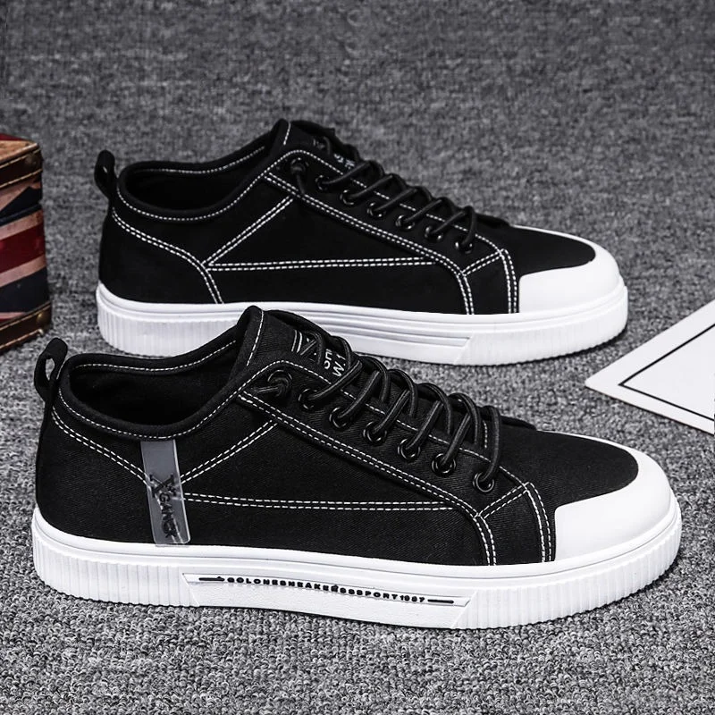 

Autumn Men's Shoes 2021 New Trend Joker Shoes Breathable Casual Canvas Shoes Flat Shoes Flat Tide Shoes.