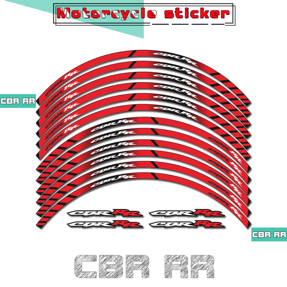 

Светоотражающие наклейки для украшения мотоциклетных колес, внутренняя ободная краска, 55 штук для HONDA CBR RR cbrrr