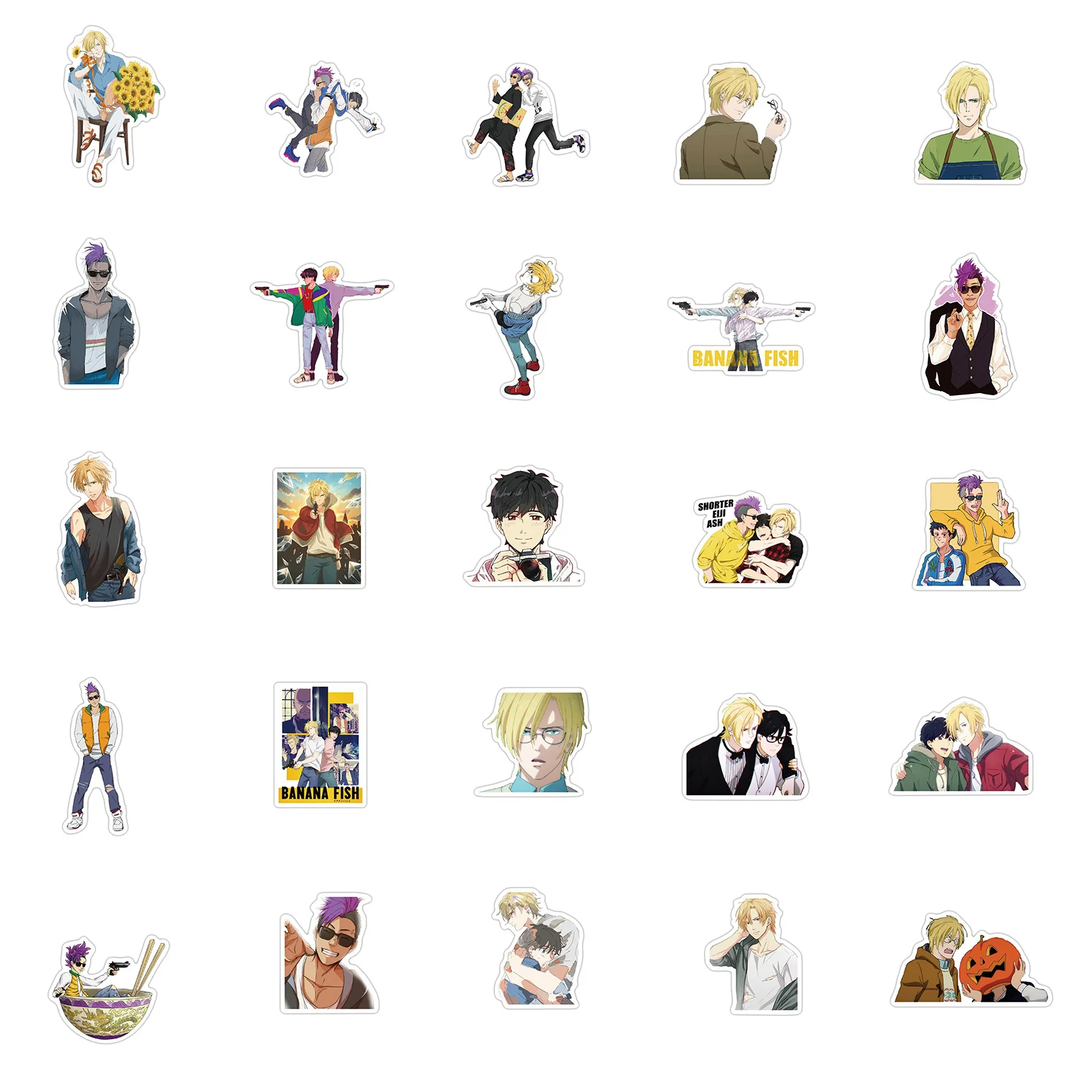 

10/50/100Pcs/Pack BANANA FISH Japanese Anime Stickers For Refrigerator Car Helmet DIY Gift Box Guitar Decal Notebook Skate Etc