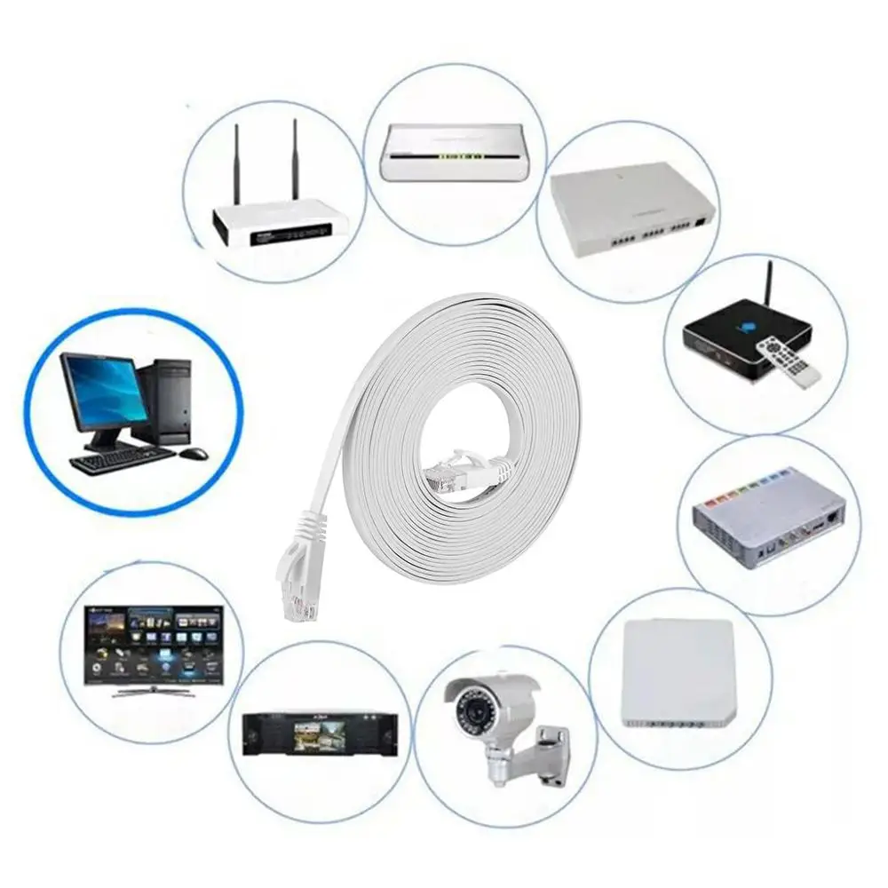 Плоский Ethernet-кабель CAT6 RJ45 Lan-кабель сетевой Ethernet-патч-шнур кабель CAT 6 для