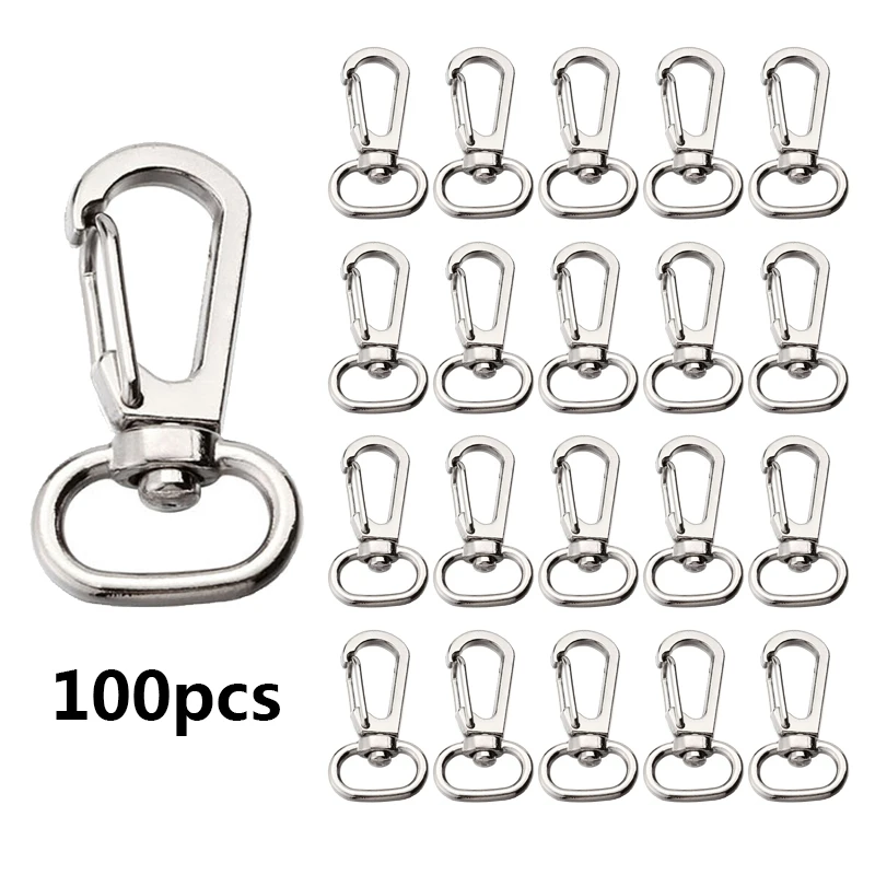 Шарнирный карабин для ключей, 32 мм, из цинкового сплава, 100 шт.