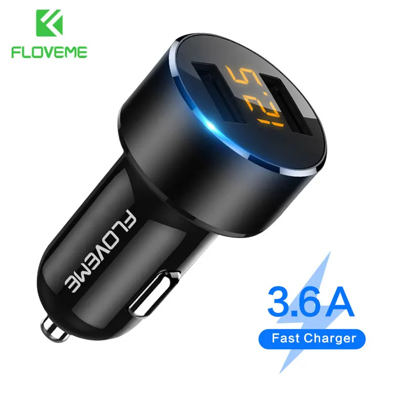 Автомобильное зарядное устройство FLOVEME с двумя USB портами 18 Вт 3 6 А|Зарядные