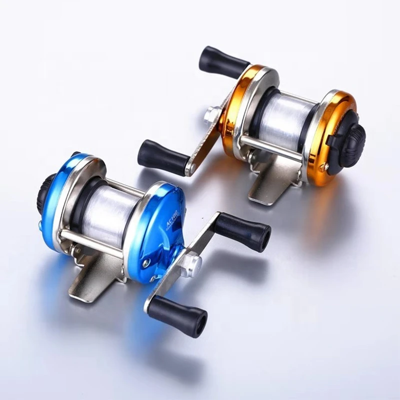 Мини-барабан катушка спиннинга для морской рыбалки Портативный зимней литой