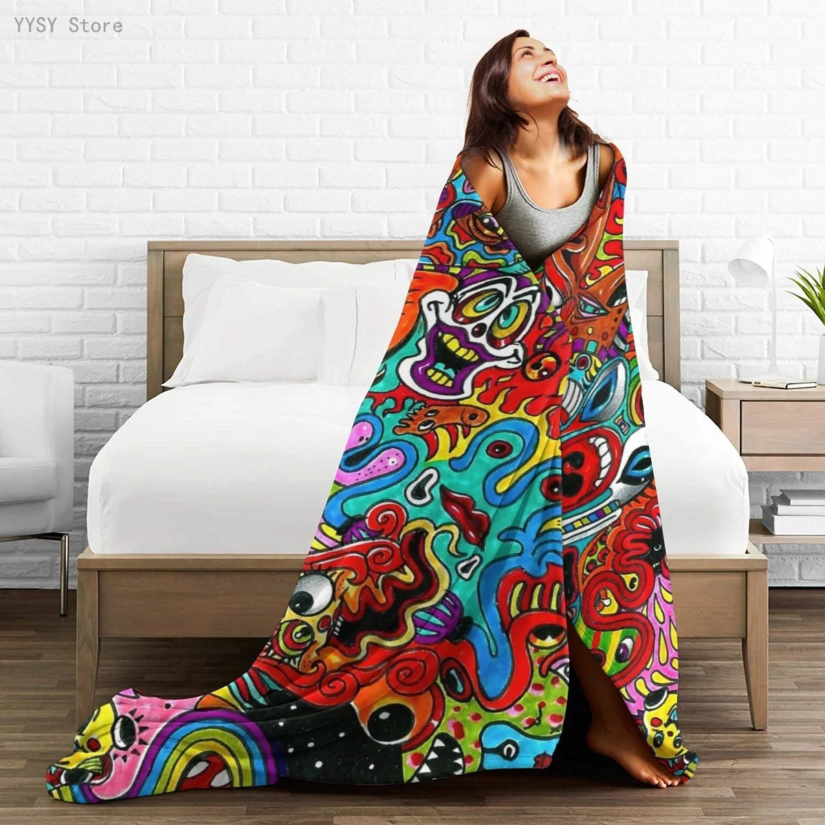 

Hippie (16) Anime printed Ultra-Soft Micro Fleece Blanket flannel throw Sherpa bedspread bedding sofa