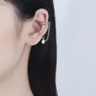 Корейские модные серьги 2021, серьги с кисточками без отверстия для ушей, клипса для ушей с двойной жемчужной цепочкой, клипсы для ушей, ювелирные изделия, Kolczyki Kpop