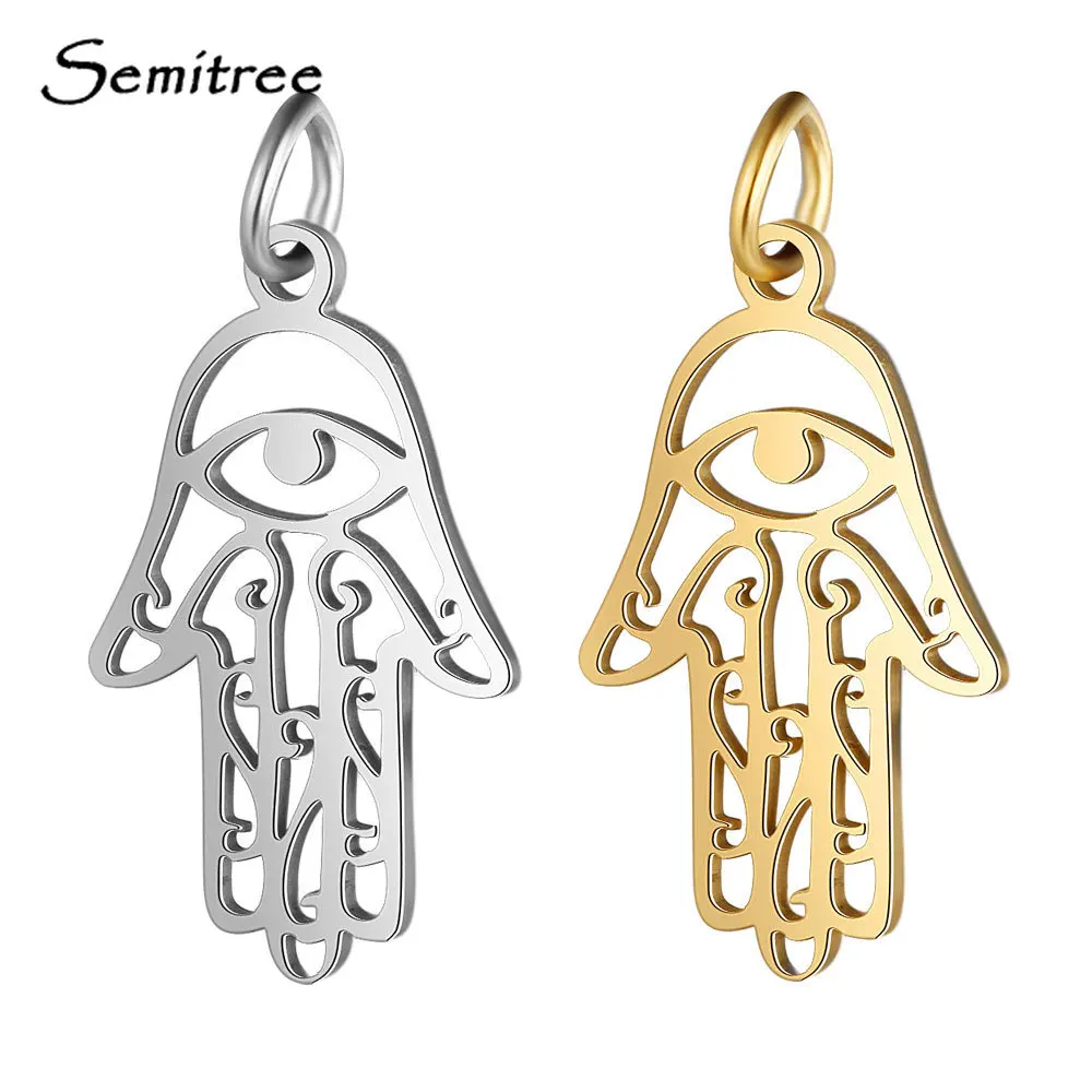 Semitree 5 шт. подвески из нержавеющей стали с удачей в виде рук кулон злых глаз