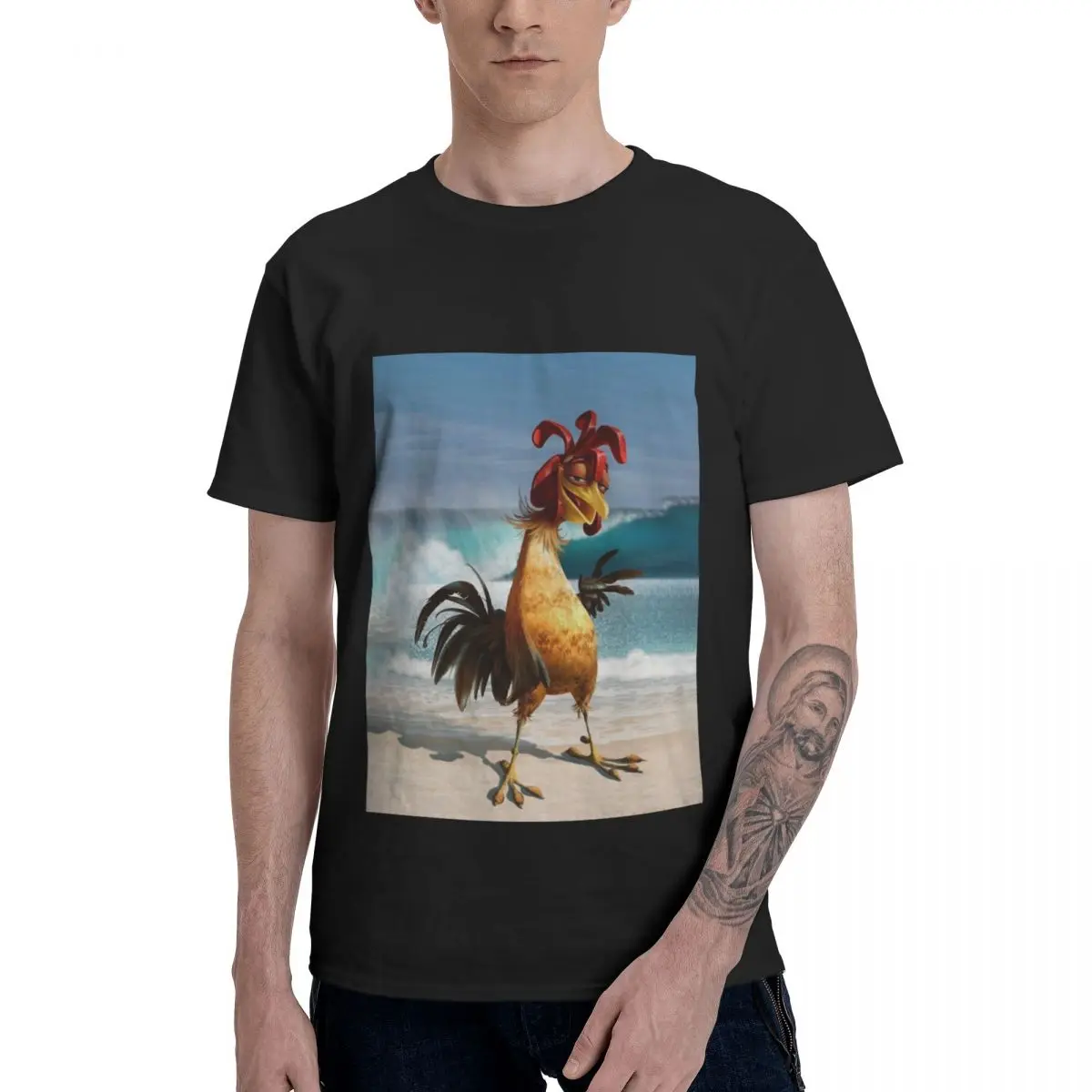 

Новая модная Милая Мужская футболка с 3D-принтом петуха в стиле панк, забавная Мужская футболка в стиле хип-хоп с короткими рукавами в стиле у...