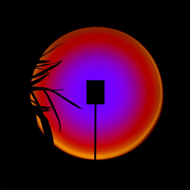 Витражный стеклянный напольный светильник RGB Радужный проекционный никогда не