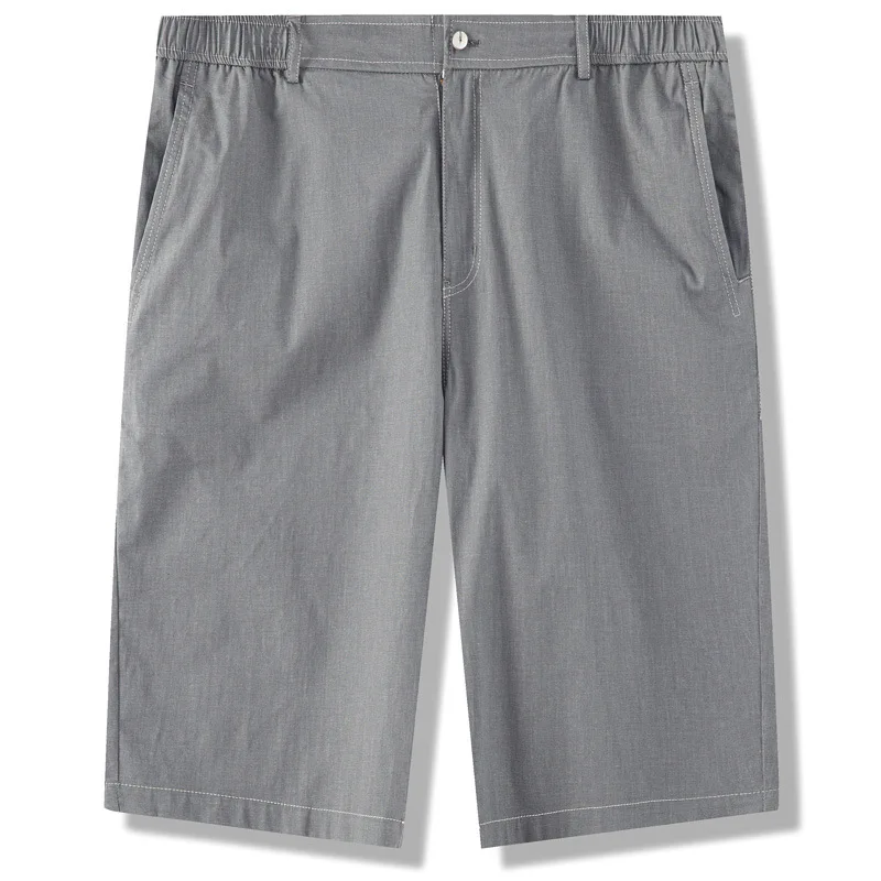 

Summer 2021 large Capris men's summer thin casual pants loose stretch fat man cotton shorts