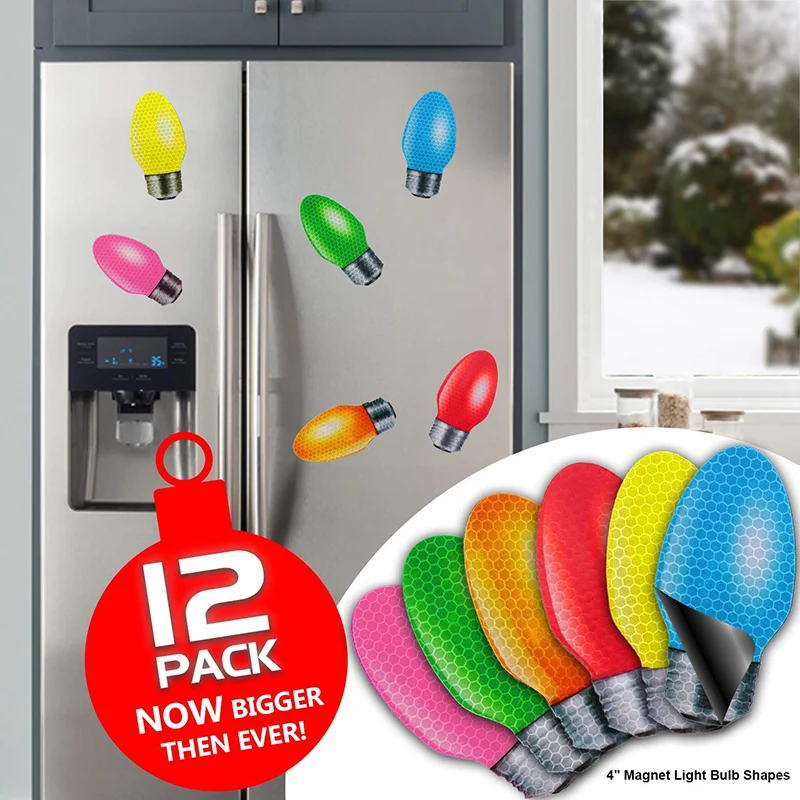 6 шт. светоотражающие наклейки автомобильные Рождественские огни Набор для