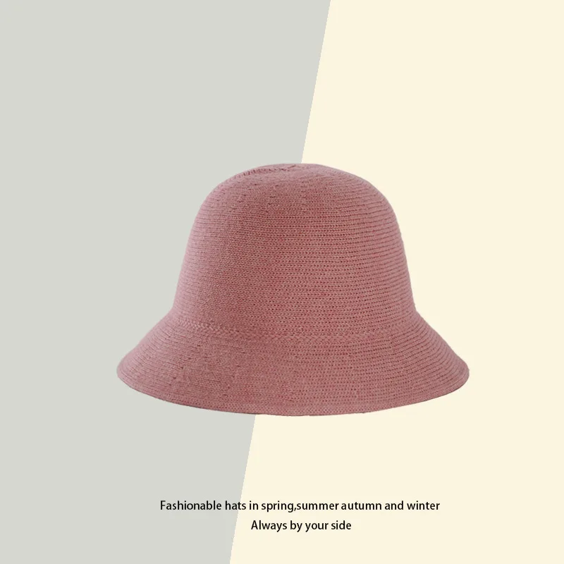 

Knit fisherman's hat Autumn and winter leisure travel wool blended female hat simple joker folding basin hat