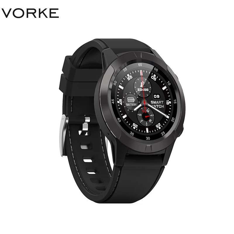 Смарт-часы Vorke VM2 GPS Bluetooth пульсометр звонки сообщения напоминания музыкальный