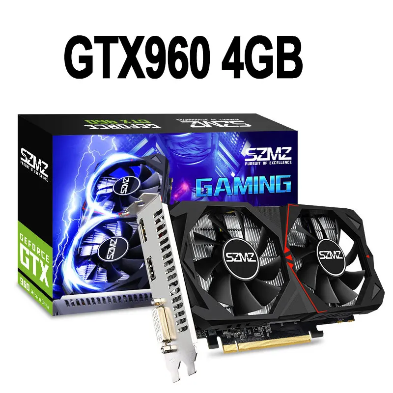 SZMZ новые графические карты GTX 960 оригинальные Чипсет NVIDIA 128Bit GDDR5 GTX960 видеокарты 4