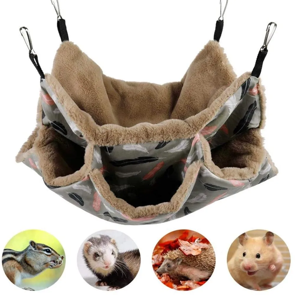 Гамак-клетка для домашних животных теплый подвесной гамак тройной аксессуары